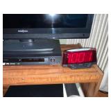 Insignia 32-Inch LCD TV with Sony DVD Player on Wood Stand