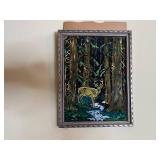 La Crosse Clock & Tribal Burlap Wall Hangings