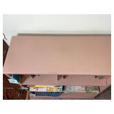 Pink Wood Bookcase - 36 in H x 28 in W x 11 in D - books not inc
