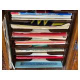 Vintage Vinyl LPs & Piano Sheet Music Collection - cabinet not inc