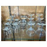 Champagne Coupe Glasses - Clear Stemware, Assorted