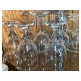 Wine Glasses & Glass Pitcher - Clear Stemware