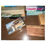 Jigsaw Puzzles & Board Games - ColorKu 1000-Piece, County Fair 300, Mille Bornes, Cribbage - completeness unverified