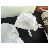 Christening Outfits - White Lace Gown, Pink Dress, Knit Romper, Bonnet