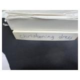 Christening Outfits - White Lace Gown, Pink Dress, Knit Romper, Bonnet