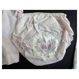 Christening Outfits - White Lace Gown, Pink Dress, Knit Romper, Bonnet