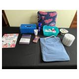 Assorted VTG Household & Personal Care Items - TWINS Pillow, My Final Wishes Book, Kleenex Tissues Holder, Soap Holder