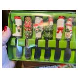 Assorted Holiday Decor & Party Supplies - Napkins, Gift Wrap, Stockings, Tape