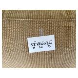 Beige Upholstered Sofa - Textured Fabric, 60W x 36D x 38H