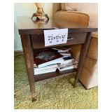 End Table With Drawer - Wood 22 x 18 x 22 in