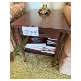 End Table With Drawer - Wood 22 x 18 x 22 in