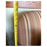 Striped Upholstered Armchair with Accent Pillow - Traditional Living Room Chair