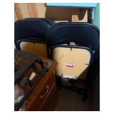 Royal 2-Burner Cast Iron Gas Stove Top - Floral Burner Grates, 4 Folding Chairs, Wooden Cabinet w Contents