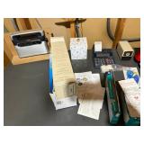 Grey Metal Workbench Desk 31x60x34 HWD with 6-Drawer Pedestals Inc Contents