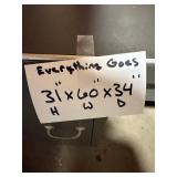 Grey Metal Workbench Desk 31x60x34 HWD with 6-Drawer Pedestals Inc Contents