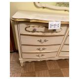 Dresser with Mirror - Cream Antique-Style, 49W x 33H x 17D, 10-Drawer