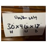 Oak Wood Dresser with Desk Console & Chair - 30 x 46 x 18 in (H x W x D) - contents not inc