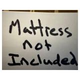 Twin-Size Wooden Bed Frame with Ornate Headboard & Footboard - Dark Wood - Mattress Not Inc