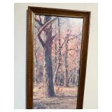 Robert Woods Forest Tree Prints - 2 Tall Vertical Frames & Serenity Prayer & Amen Cross-Stitch