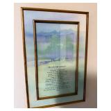Robert Woods Forest Tree Prints - 2 Tall Vertical Frames & Serenity Prayer & Amen Cross-Stitch