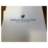 Holland America Line Memorabilia Set: 150 Years Coasters w CoAs, Parrot Statue, Old Dutch Tin
