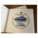 Holland America Line Memorabilia Set: 150 Years Coasters w CoAs, Parrot Statue, Old Dutch Tin