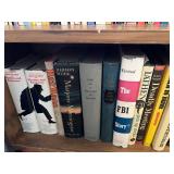 Wooden Bookcase with Assorted Vintage Hardcover & Paperback Books