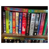 Oak Wood 4-Door Bookcase Cabinet with Locking Doors & Tons of Books Inc!