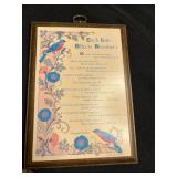 Boomerang, Stained Glass Flower Panel - Blue Tulip Wall Art with Dreamcatcher & Butterfly Tile