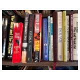 Assorted Mystery & Thriller Books on Shelf - Vintage & Modern Titles
