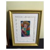 Jan Boon Snail Study Framed Print & 3 Stained Glass Plastic Ornaments