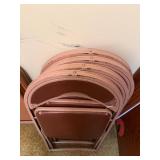 Folding Chairs & Table Set - Vintage Mauve Pink, Metal Frames