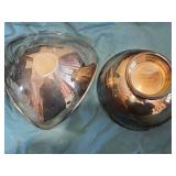 Reed & Barton 241 Enamel Bowls - 2-Piece Set, Red & Blue