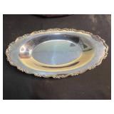 Three-Piece Silver-Plate Serving Tray Set - Ornate Floral Edge