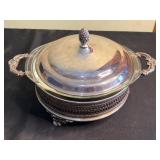 Gorham Mfg. Co. EP Electroplate Chafing Dish Set with Lid, Made in USA