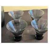 Blue Gradient Glass Pitcher with Six Goblets