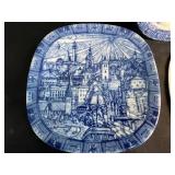 Julien Sweden Collectors Piece Delftware Blue & White Plates
