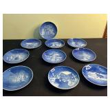Bing & Grøndahl Christmas Plates - Blue & White Juleaftener Assortment (1916-2010)