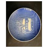 Bing & Grondahl Blue Transferware Christmas Plates Set (Denmark)