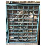 Hardware Storage Cabinet with Clear Plastic Drawers - 4-Unit Set