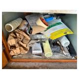 Assorted Painting Tools & Supplies - Tape, Rollers, Sanding Pads, Brushes