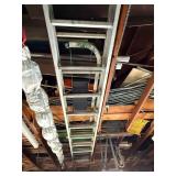 Aluminum Ladder With Wooden Base Frame - Used Garage/Workshop Ladder