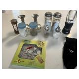 Assorted Salt & Pepper Shakers, Glass Jars & Candlesticks - Vintage Kitchen Decor