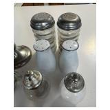 Assorted Salt & Pepper Shakers, Glass Jars & Candlesticks - Vintage Kitchen Decor