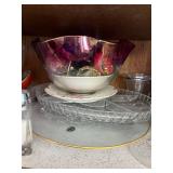 Royal Worcester Blue Bird 3649 Porcelain Figurine & Assorted Glassware Collection