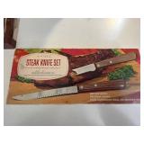 Lot of Steak Knife Sets Inc Mode Danish 8-Piece Steak Knife Set in Wood Box