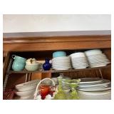 Noritake Japan Porcelain Dinnerware - Floral Gold Rim Plates, Teacups & Turquoise Mugs