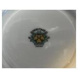 Noritake Japan Porcelain Dinnerware - Floral Gold Rim Plates, Teacups & Turquoise Mugs