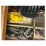 OXO Kitchen Utensils Drawer - Spatulas, Ladles, Spoons, Tongs, Whisk