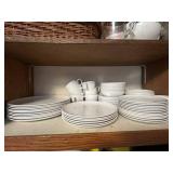 Centura by Cambridge White Dinnerware Set - Plates, Bowls & Cups